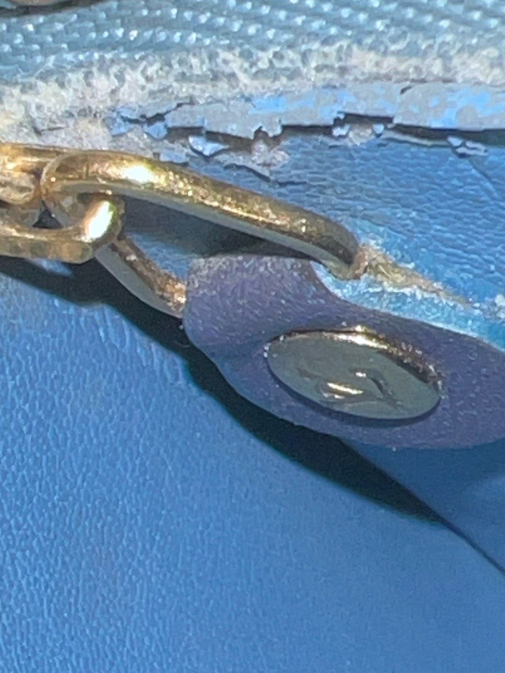 Louis Vuitton Blue Suhali Leather Pochette Key Cles - Picture 7 of 10